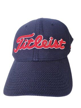 NWoT Titlest Pro V1 FootJoy Flex-Fitted Embroidered Golf Hat Blue Red Men's L/XL